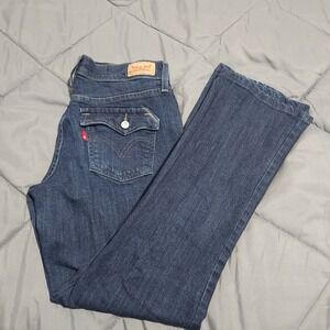 Levi's 515 Jeans Women's 6M W28 L32 Bootcut Mid Rise Blue Stretch Denim